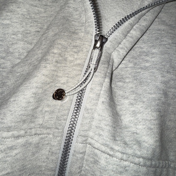 FLAWED Lululemon Scuba Oversized Full-Zip Hoodie Heathered Core Ultra Light Grey - Picture 9 of 13